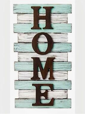 Rustic Wooden HOME Wall Decor Sign